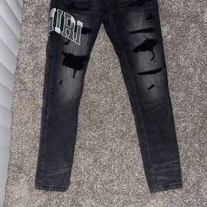 Black Distressed Men's Jeans